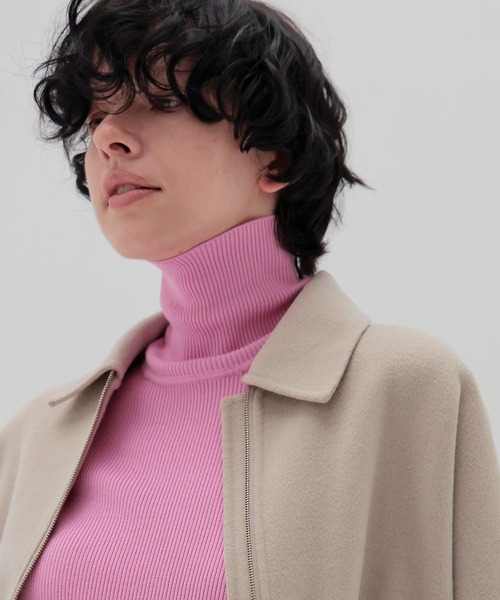 DRESSLAVE（ドレスレイブ）の「cutout rib turtleneck pull(カットアウトリブタートルネックプルオーバー)（ニット/セーター・レディース・チャコールグレー/ブルー/ピンク・38）」の12枚目の写真