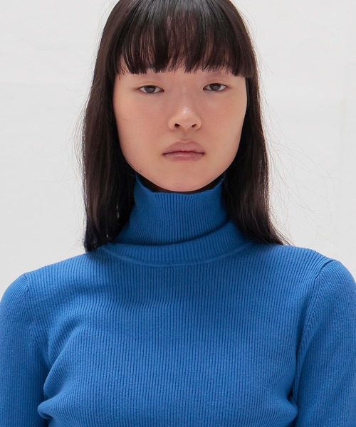 DRESSLAVE（ドレスレイブ）の「cutout rib turtleneck pull(カットアウトリブタートルネックプルオーバー)（ニット/セーター・レディース・チャコールグレー/ブルー/ピンク・38）」の17枚目の写真