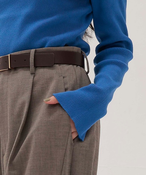 DRESSLAVE（ドレスレイブ）の「cutout rib turtleneck pull(カットアウトリブタートルネックプルオーバー)（ニット/セーター・レディース・チャコールグレー/ブルー/ピンク・38）」の19枚目の写真