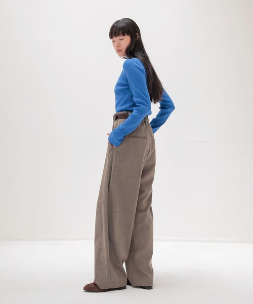 DRESSLAVE（ドレスレイブ）の「cutout rib turtleneck pull(カットアウトリブタートルネックプルオーバー)（ニット/セーター・レディース・チャコールグレー/ブルー/ピンク・38）」の21枚目の写真