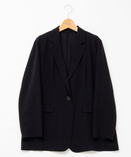 NOLLEY’S（ノーリーズ）の「ウォッシャブルシアーライトジャケット（テーラードジャケット・レディース・ブラック/チャコールグレー・38/36）」の16枚目の写真