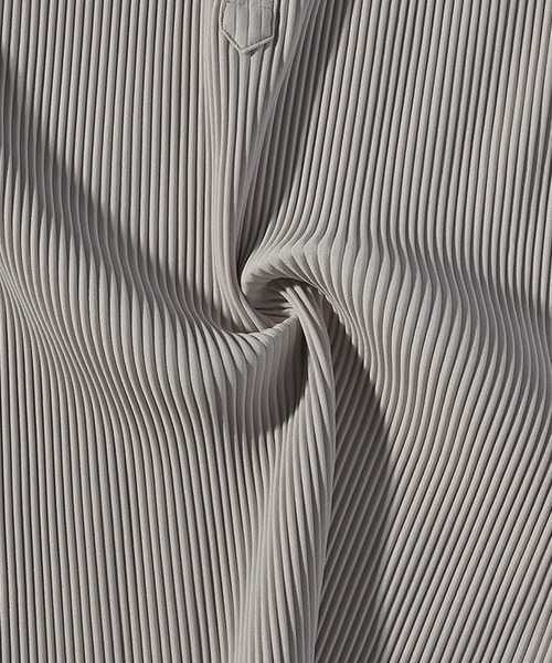 JOKER（ジョーカー）の「プリーツポロシャツ メンズ ストライプ ブラック カーキ グレー 黒（ポロシャツ・メンズ・グレー/ブラック/カーキ・M/L/XL）」の13枚目の写真