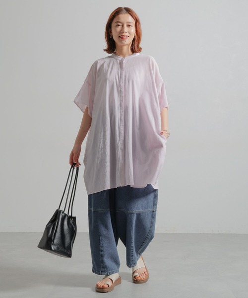 studio CLIP（スタディオクリップ）の「コットンボイルチュニックワンピース（チュニック・レディース・ブラック/ライトグレー/ピンク・FREE）」の20枚目の写真