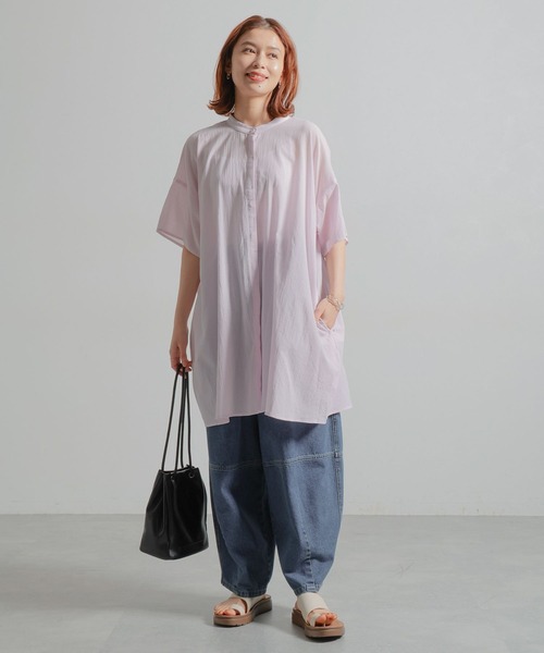 studio CLIP（スタディオクリップ）の「コットンボイルチュニックワンピース（チュニック・レディース・ブラック/ライトグレー/ピンク・FREE）」の17枚目の写真