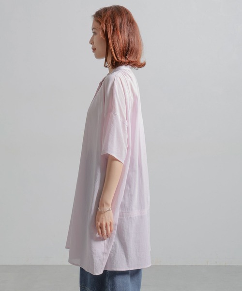 studio CLIP（スタディオクリップ）の「コットンボイルチュニックワンピース（チュニック・レディース・ブラック/ライトグレー/ピンク・FREE）」の14枚目の写真