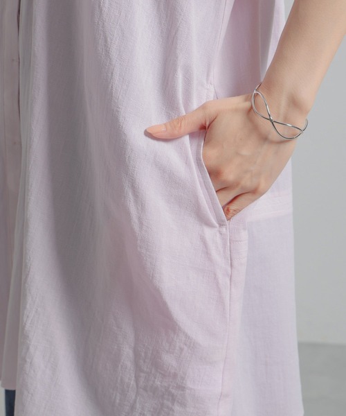 studio CLIP（スタディオクリップ）の「コットンボイルチュニックワンピース（チュニック・レディース・ブラック/ライトグレー/ピンク・FREE）」の9枚目の写真