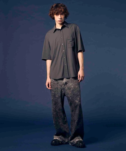MAISON SPECIAL(メゾンスペシャル)の「《UNISEX》High Tension Prime-Over Short Sleeve Shirt/ハイテンションプライムオーバーショートスリーブシャツ【MAISON SPECIAL/メゾンスペシャル】(シャツ/ブラウス・メンズ・ブラック/グレイッシュベージュ/チャコールグレー/ブラウン・0/2/1)」の22枚目の写真
