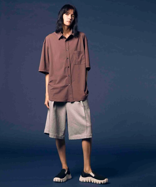 MAISON SPECIAL(メゾンスペシャル)の「《UNISEX》High Tension Prime-Over Short Sleeve Shirt/ハイテンションプライムオーバーショートスリーブシャツ【MAISON SPECIAL/メゾンスペシャル】(シャツ/ブラウス・メンズ・ブラック/グレイッシュベージュ/チャコールグレー/ブラウン・0/2/1)」の21枚目の写真