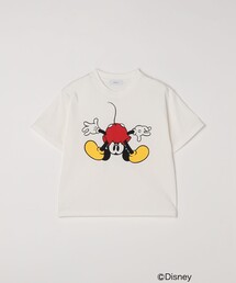 SHIPS（シップス）の「SHIPS any: /ミッキーマウス/ サイン & ポージング Tシャツ<KIDS>◇（Tシャツ/カットソー）」