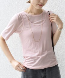 シアー フライス レイヤード TEE