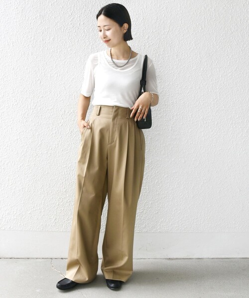 SHIPS(シップス)の「シアー フライス レイヤード TEE(Tシャツ/カットソー・レディース・ピンク/ホワイト/ブラック・ONE SIZE)」の10枚目の写真