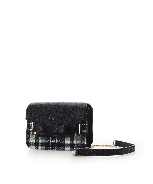 Samantha Thavasa(サマンサタバサ)の「チェック柄エムシュシュⅢ ショルダーバッグ 小サイズ(ショルダーバッグ・レディース・オフホワイト/ブラック/グレイッシュベージュ・FREE)」の9枚目の写真