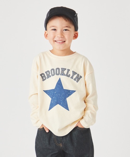 ever closet(エバークローゼット)の「プリント長袖Tシャツ(Tシャツ/カットソー・キッズ・ライトグレー系1/グレー系その他/ホワイト系その他/パープル系その他/グレー系その他2/ライトグレー系2/グレー系その他4/ブルー系その他/グリーン系その他/グリーン系その他2/ピンク系その他2/ホワイト系その他3/パープル系その他2/ネイビー系1/ホワイト系その他2/パープル系その他3/ホワイト系その他4/ピンク系その他/グレー系その他3/グレー系その他5/ベージュ/パープル/ベージュ系その他2/オレンジ系・90cm/140cm/120cm/110cm/100cm/130cm/160cm/150cm/80cm)」の5枚目の写真