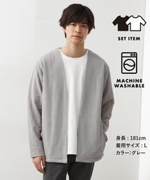 THE SHOP TK （ザ ショップ ティーケー ）の「【セットでお買い得！！】長袖カーディガン＋半袖Tシャツ　洗濯機OK（カーディガン/ボレロ）」