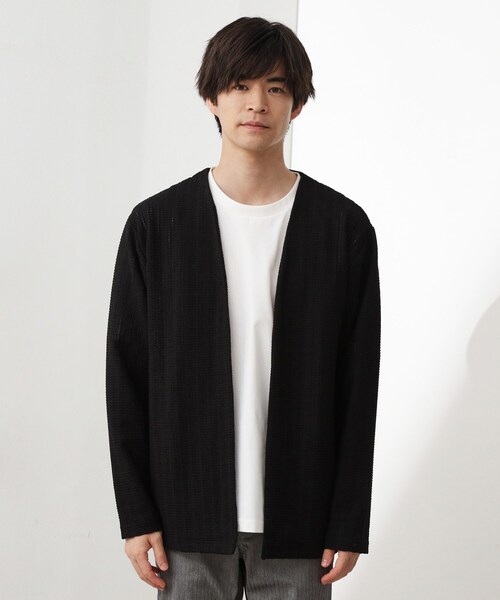 THE SHOP TK (ザ ショップ ティーケー )の「【セットでお買い得!!】長袖カーディガン+半袖Tシャツ 洗濯機OK/吸水速乾(Tシャツのみ)(カーディガン/ボレロ・メンズ・モスグリーン/ライトグレー/ブラック・03/02/04)」の20枚目の写真