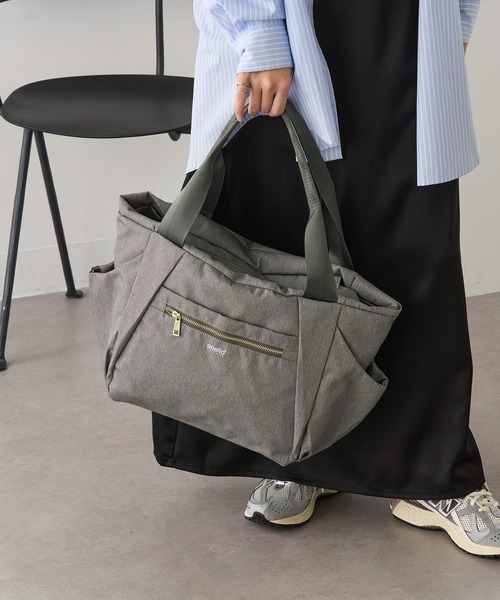 anello(アネロ)の「【anello】GTT0473Z ジーエル 両面はっ水杢ポリトート(トートバッグ・レディース・グレー/ネイビー/ブラック・FREE)」の14枚目の写真