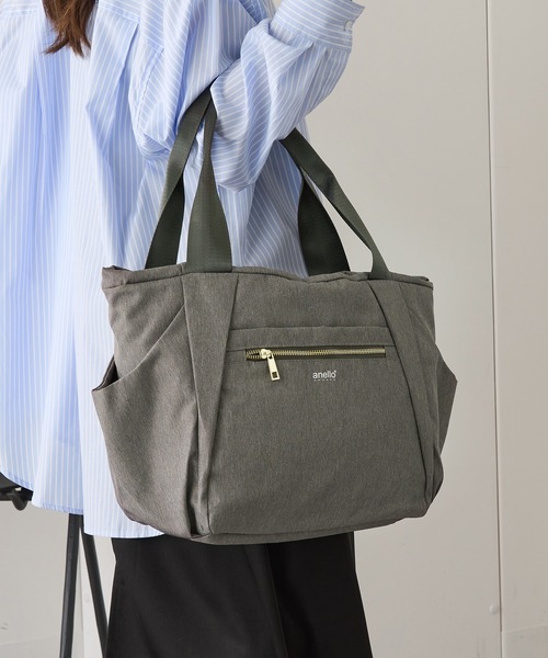 anello(アネロ)の「【anello】GTT0473Z ジーエル 両面はっ水杢ポリトート(トートバッグ・レディース・グレー/ネイビー/ブラック・FREE)」の12枚目の写真