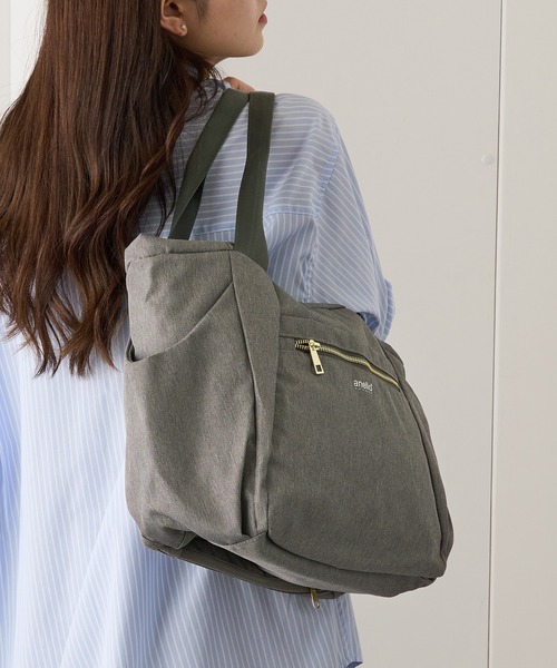 anello(アネロ)の「【anello】GTT0473Z ジーエル 両面はっ水杢ポリトート(トートバッグ・レディース・グレー/ネイビー/ブラック・FREE)」の11枚目の写真