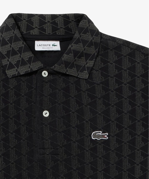 LACOSTE(ラコステ)の「モノグラム インディゴ鹿の子地ポロシャツ(ポロシャツ・メンズ・ブラック/ライトインディゴブルー/インディゴブルー・3/2/4/5)」の5枚目の写真