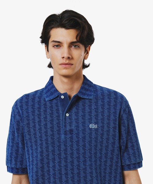 LACOSTE(ラコステ)の「モノグラム インディゴ鹿の子地ポロシャツ(ポロシャツ・メンズ・ブラック/ライトインディゴブルー/インディゴブルー・3/2/4/5)」の15枚目の写真