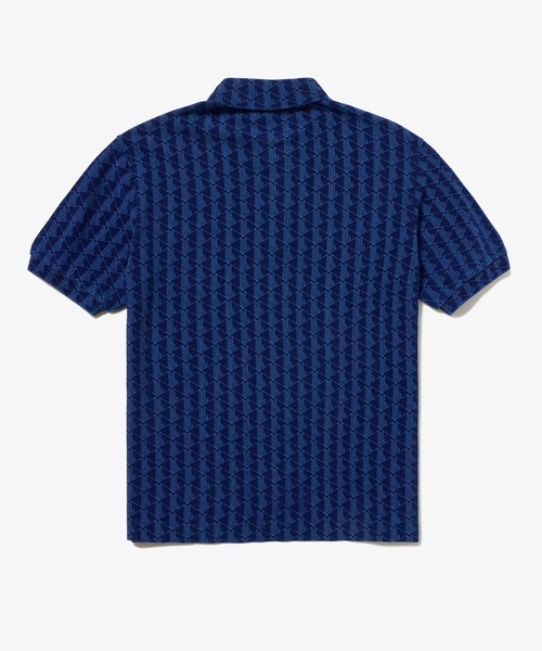 LACOSTE(ラコステ)の「モノグラム インディゴ鹿の子地ポロシャツ(ポロシャツ・メンズ・ブラック/ライトインディゴブルー/インディゴブルー・3/2/4/5)」の9枚目の写真
