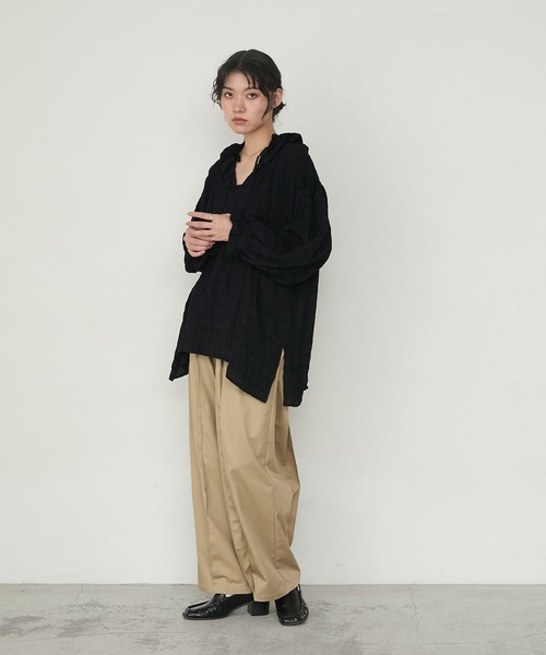 forksy.(フォルクシー)の「【forksy.】モールドビーボリュームスリーブフリルブラウス(シャツ/ブラウス・レディース・ホワイト/ブラック・FREE)」の9枚目の写真
