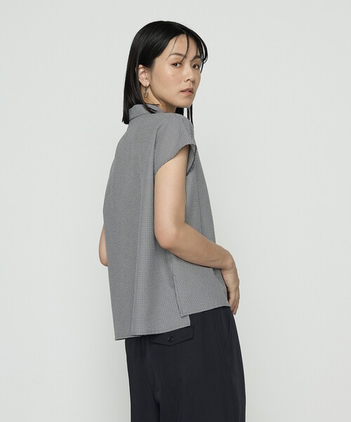 セール】シアーサッカーギンガム ボウタイブラウス（シャツ/ブラウス