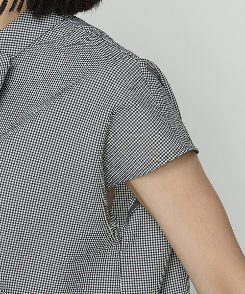 COMME CA（コムサ）の「シアーサッカーギンガム ボウタイブラウス（シャツ/ブラウス・レディース・ホワイト×ブラック・9号/11号）」の17枚目の写真