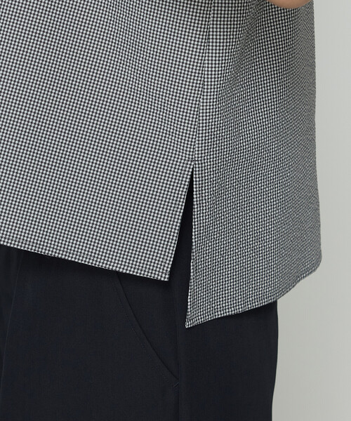 セール】シアーサッカーギンガム ボウタイブラウス（シャツ/ブラウス