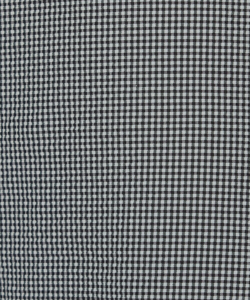 COMME CA（コムサ）の「シアーサッカーギンガム ボウタイブラウス（シャツ/ブラウス・レディース・ホワイト×ブラック・9号/11号）」の2枚目の写真