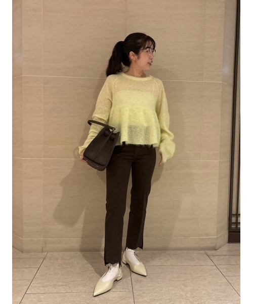 Mila Owen(ミラオーウェン)の「裾段差テーパードデニムパンツ(デニムパンツ・レディース・インディゴブルー/ブラウン/ブルー/ライトブルー・0/1/2/00)」の5枚目の写真