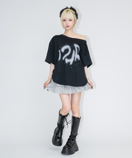 17HR(セブンティーンアワーズ)の「ワンショルロゴT(Tシャツ/カットソー・レディース・ホワイト/ブラック・FREE)」の16枚目の写真