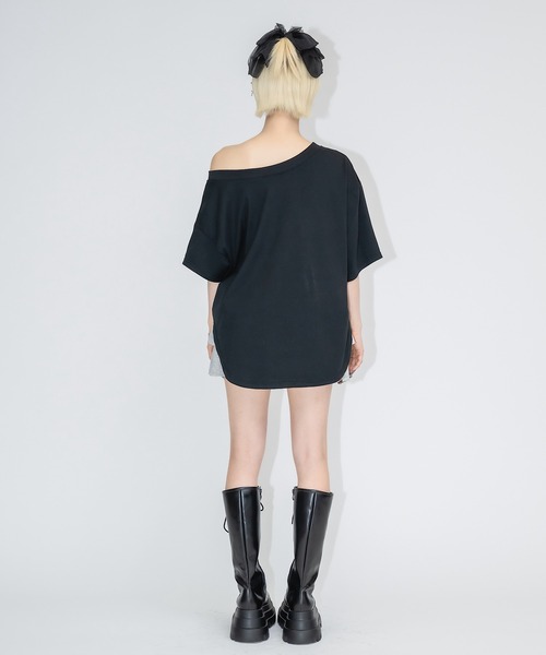 17HR(セブンティーンアワーズ)の「ワンショルロゴT(Tシャツ/カットソー・レディース・ホワイト/ブラック・FREE)」の9枚目の写真