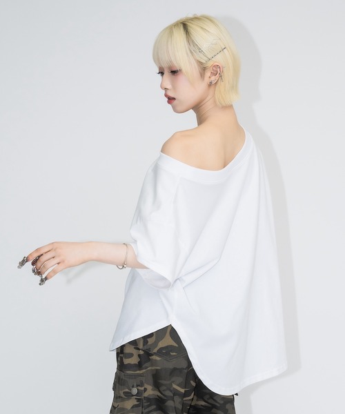 17HR(セブンティーンアワーズ)の「ワンショルロゴT(Tシャツ/カットソー・レディース・ホワイト/ブラック・FREE)」の17枚目の写真