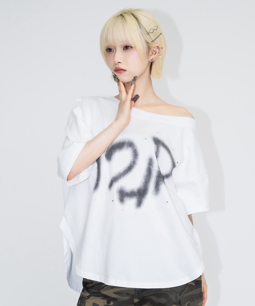 17HR(セブンティーンアワーズ)の「ワンショルロゴT(Tシャツ/カットソー・レディース・ホワイト/ブラック・FREE)」の18枚目の写真