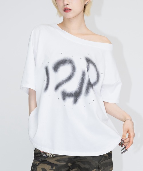 17HR(セブンティーンアワーズ)の「ワンショルロゴT(Tシャツ/カットソー・レディース・ホワイト/ブラック・FREE)」の19枚目の写真