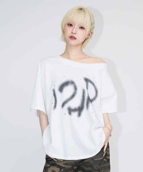 17HR(セブンティーンアワーズ)の「ワンショルロゴT(Tシャツ/カットソー・レディース・ホワイト/ブラック・FREE)」の20枚目の写真