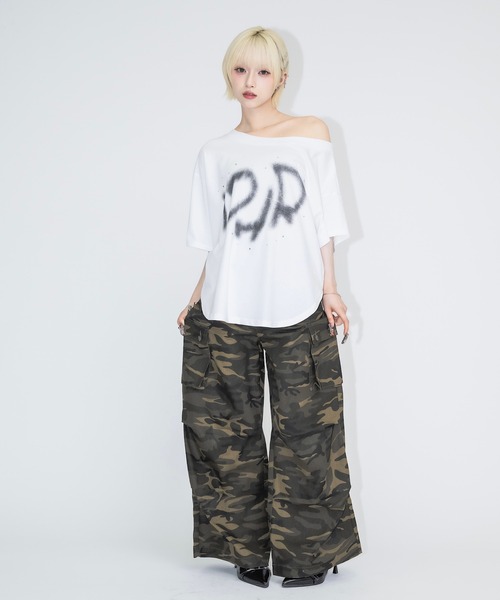 17HR(セブンティーンアワーズ)の「ワンショルロゴT(Tシャツ/カットソー・レディース・ホワイト/ブラック・FREE)」の22枚目の写真