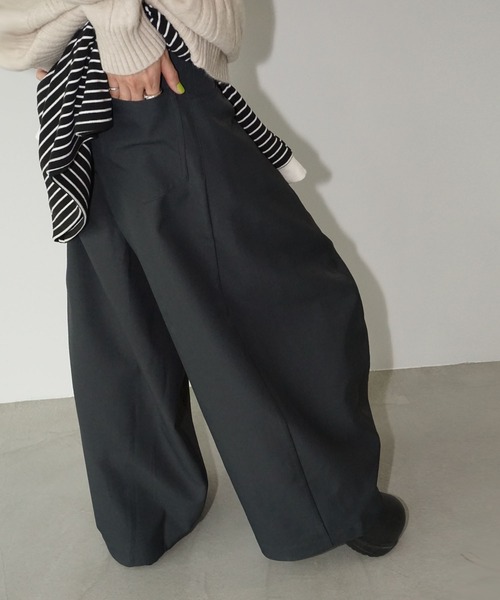 センターシーム 3Dカーブボリュームパンツ chw25a047-ファッション通販