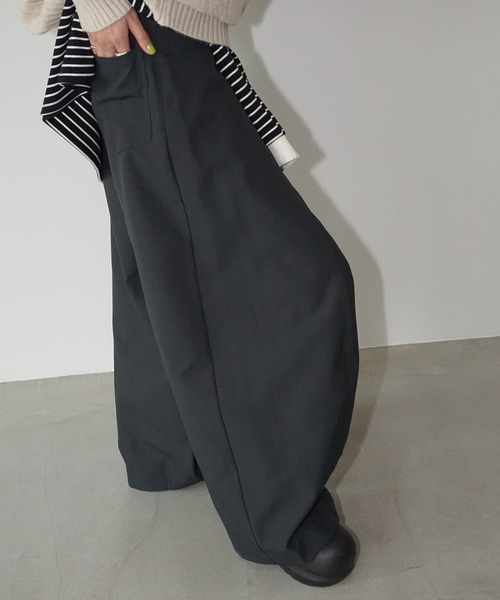 センターシーム 3Dカーブボリュームパンツ chw25a047-ファッション通販