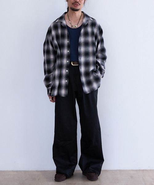 cotton pan（コットンパン）の「COTTON PAN VENIS ネルシャツ (VENIS)（シャツ/ブラウス・メンズ・ブルー/ブラック・2/3）」の9枚目の写真