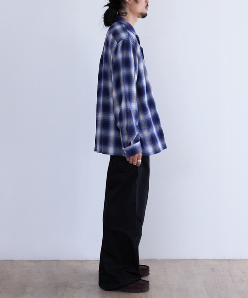 cotton pan（コットンパン）の「COTTON PAN VENIS ネルシャツ (VENIS)（シャツ/ブラウス・メンズ・ブルー/ブラック・2/3）」の12枚目の写真