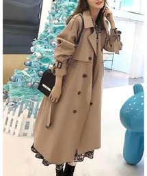 ロングコート ベルト ロング丈」に該当するファッション通販