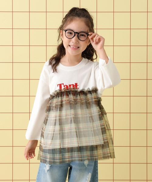 LEPSIM(レプシィム)の「【KIDS】ロゴチュール7分袖プルオーバー 579115(Tシャツ/カットソー・キッズ・チャコールグレー/グレー/オフホワイト・140/120/130)」の7枚目の写真