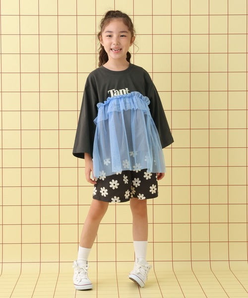 LEPSIM(レプシィム)の「【KIDS】ロゴチュール7分袖プルオーバー 579115(Tシャツ/カットソー・キッズ・チャコールグレー/グレー/オフホワイト・140/120/130)」の18枚目の写真