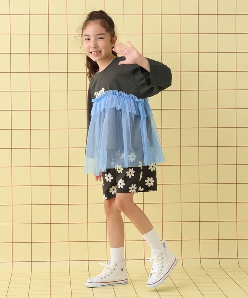 LEPSIM(レプシィム)の「【KIDS】ロゴチュール7分袖プルオーバー 579115(Tシャツ/カットソー・キッズ・チャコールグレー/グレー/オフホワイト・140/120/130)」の20枚目の写真