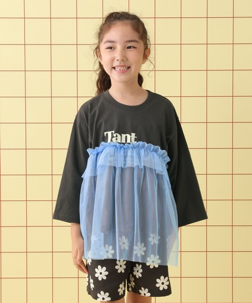 LEPSIM(レプシィム)の「【KIDS】ロゴチュール7分袖プルオーバー 579115(Tシャツ/カットソー・キッズ・チャコールグレー/グレー/オフホワイト・140/120/130)」の22枚目の写真
