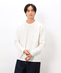 膨れジャカード 長袖 Tシャツ