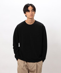 膨れジャカード 長袖 Tシャツ