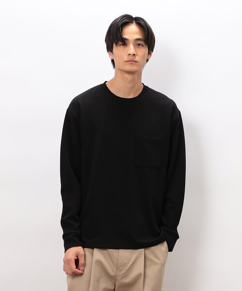 COMME CA ISM（コムサイズム）の「膨れジャカード 長袖 Ｔシャツ（Tシャツ/カットソー・メンズ・グレー/ホワイト/ブラック・LARGE/MEDIUM）」の14枚目の写真